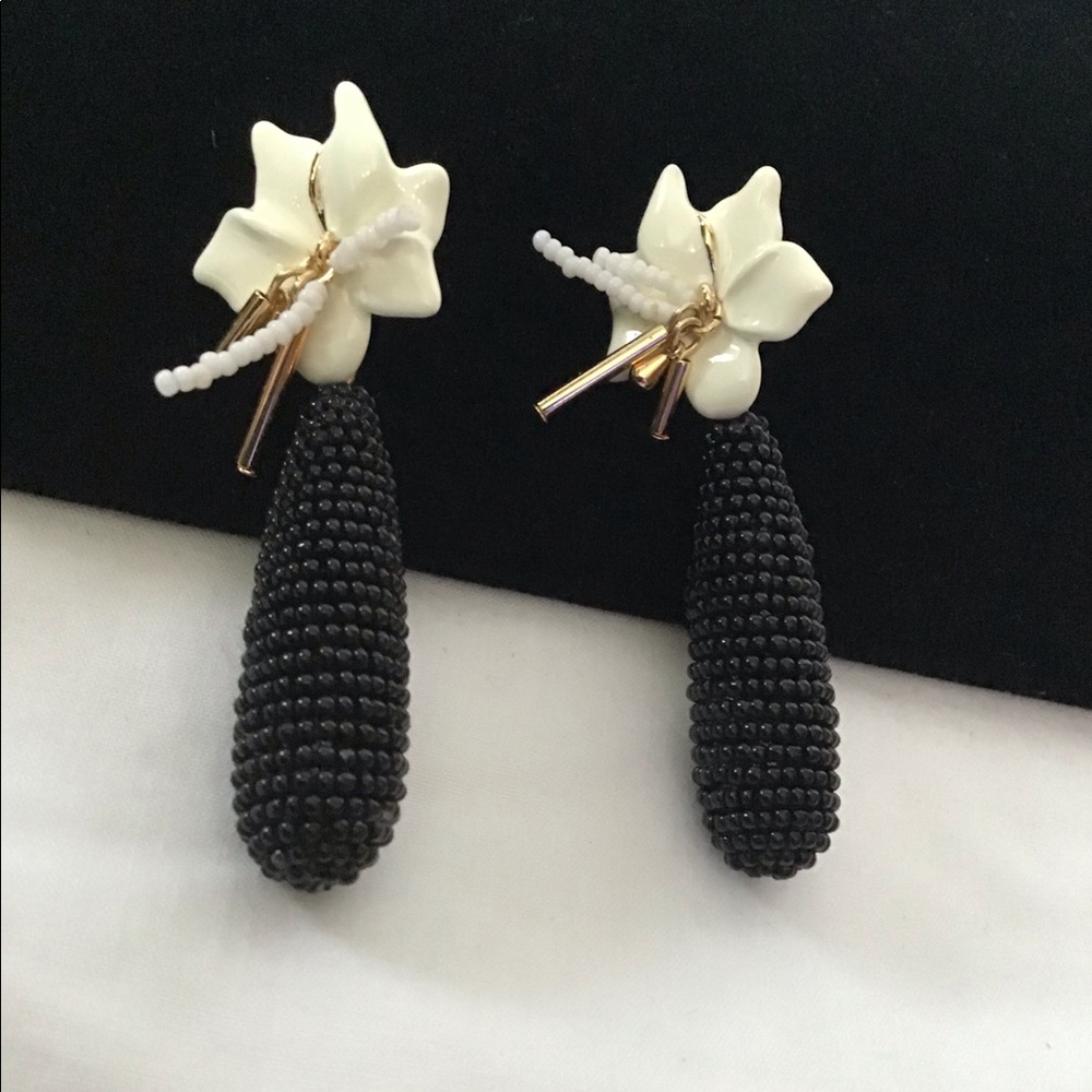 Stella and Dot Enamel and Bead earrings